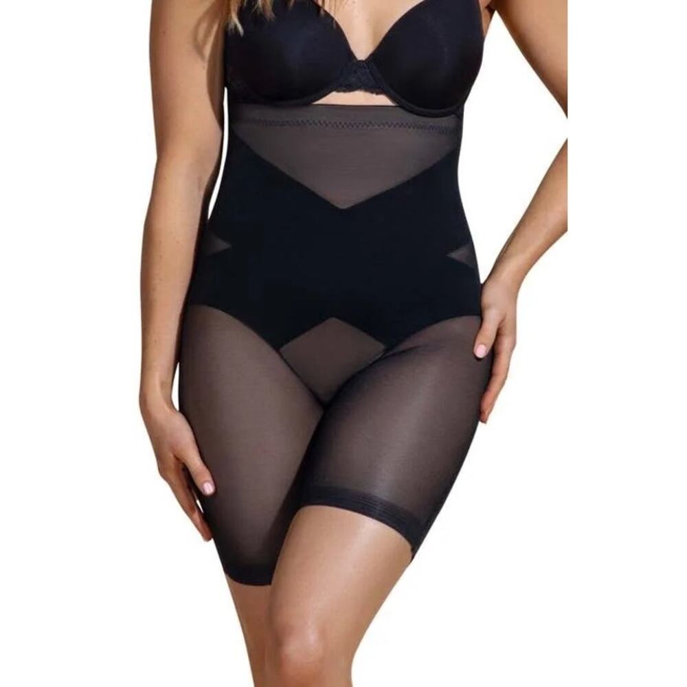Honeylove SuperPower Runway Black High Waisted Shapewear Shorts‎ Plus Size 2X